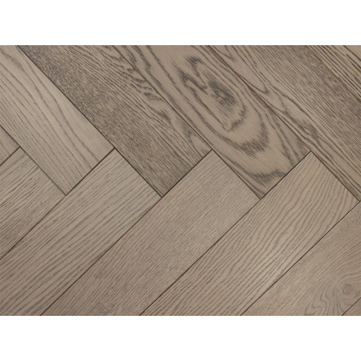 Инженерная доска AlixFloor, Английская ёлка, Дуб коричнево-серый