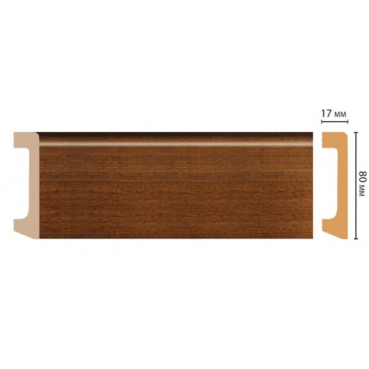Плинтус напольный DECOMASTER D235-75/20 ДМ(80x17x2400 мм)