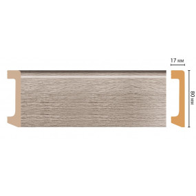 Плинтус напольный DECOMASTER D235-77/20 ДМ (80x17x2400 мм)