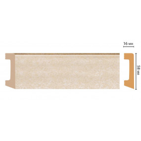 Плинтус напольный DECOMASTER D234-18D ДМ (58x16x2400 мм)