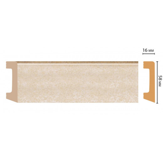 Плинтус напольный DECOMASTER D234-18D ДМ (58x16x2400 мм)