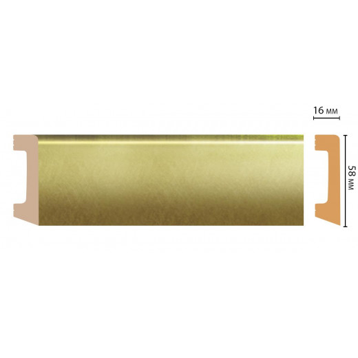 Плинтус напольный DECOMASTER D234-374 ДМ (58x16x2400 мм)
