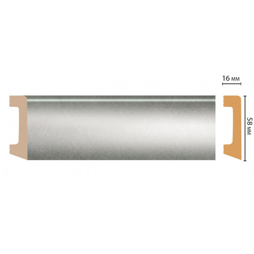 Плинтус напольный DECOMASTER D234-375 ДМ (58x16x2400 мм)