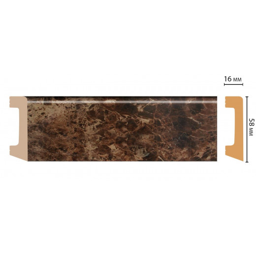 Плинтус напольный DECOMASTER D234-713 ДМ (58x16x2400 мм)
