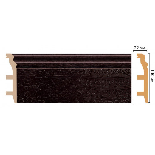 Плинтус напольный DECOMASTER D232-433 ШК/14 (100x22x2400 мм)
