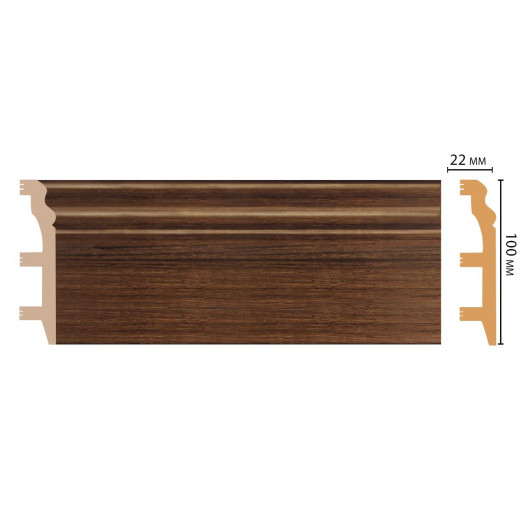 Плинтус напольный DECOMASTER D232-74 ШК/14 (100x22x2400 мм)