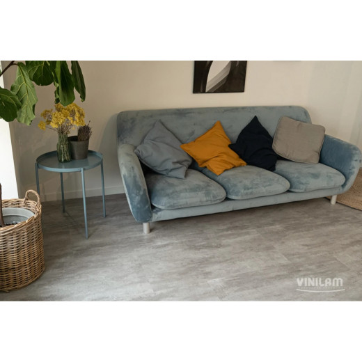 LVT-Плитка VINILAM Цемент Светлый 71614 Glue